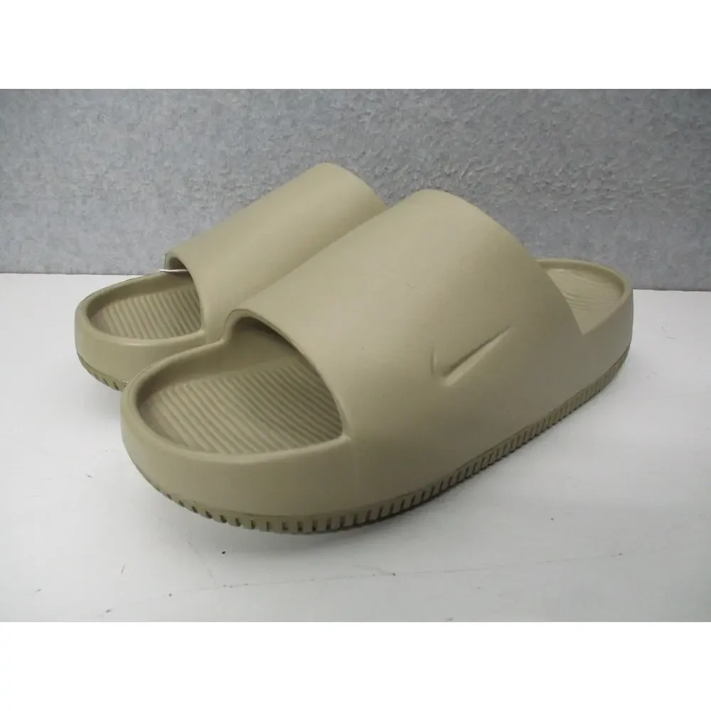 Nike Calm Slide Sandals Womens Sz 11 Mens Sz 10 Khaki Tan/Beige Slides